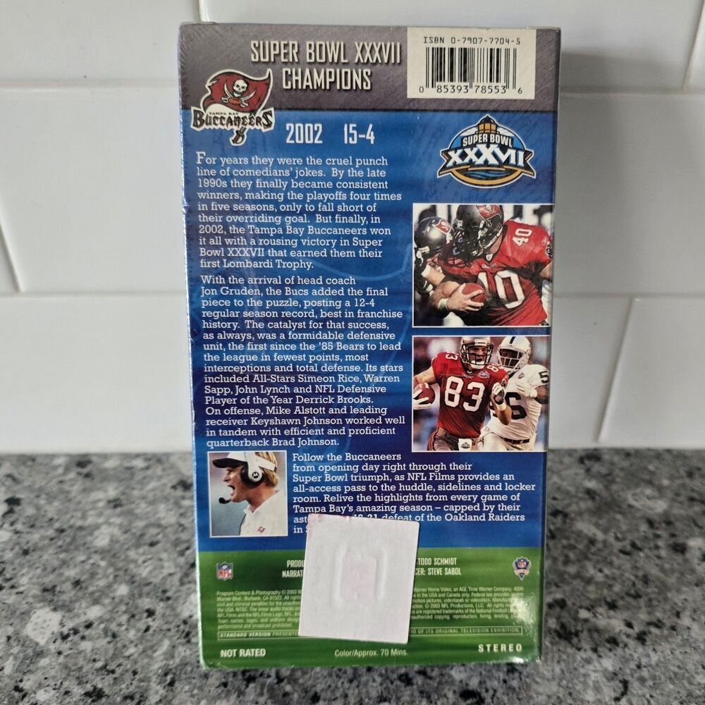 NFL Tampa Bay Buccaneers Super Bowl XXXVII‎ Champions VHS New - Picture 2 of 3